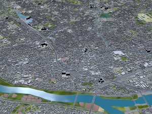 Funabashi city Chiba Japan 30km Modelo 3D