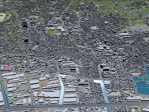 Funabashi city Chiba Japan 30km Modelo 3D