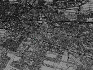 Funabashi city Chiba Japan 30km 3D Model