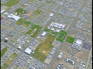 Gandhinagar city Gujarat India 20km 3D Модель