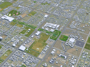 Gandhinagar city Gujarat India 20km 3D Модель