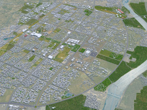 Gandhinagar city Gujarat India 20km 3D Модель