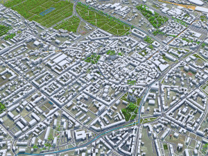 Gliwice city Poland 30km 3D Model