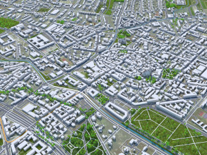 Gliwice city Poland 30km 3D मॉडल