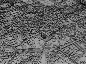 Gliwice city Poland 30km 3D Model