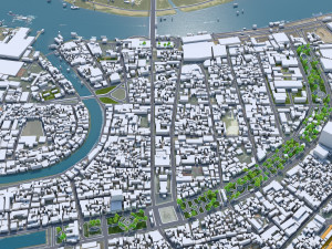 Haiphong city Vietnam 30km Modello 3D