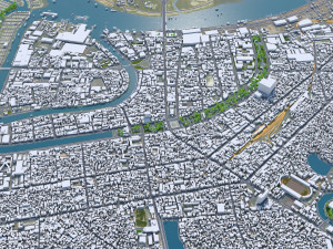 Haiphong city Vietnam 30km Modello 3D