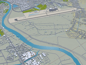 Haiphong city Vietnam 30km Modello 3D