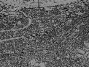 Haiphong city Vietnam 30km Modello 3D