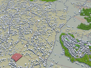 Hebron city West Bank 30km 3D Модель