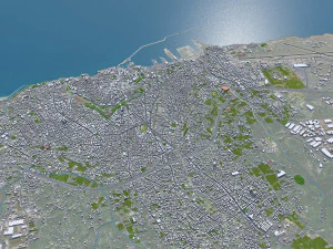 हेराक्लिओन शहर ग्रीस 30 कि.मी 3D मॉडल