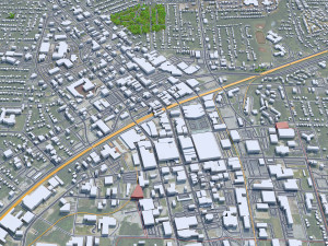 High Point city North Carolina USA 50km 3D Model