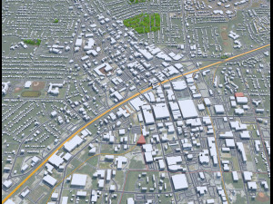 High Point city North Carolina USA 50km Modelo 3D