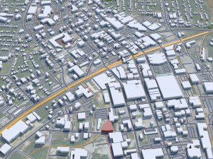 High Point city North Carolina USA 50km Modelo 3D