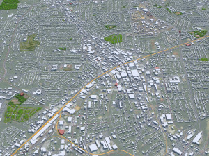 High Point city North Carolina USA 50km Modelo 3D