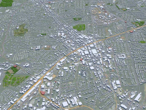 High Point city North Carolina USA 50km 3D Model