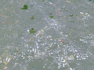 High Point city North Carolina USA 50km Modelo 3D