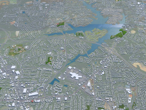 High Point city North Carolina USA 50km Modelo 3D