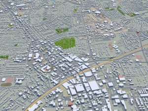 High Point city North Carolina USA 50km Modelo 3D