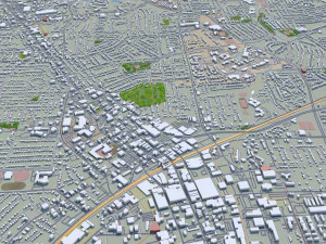 High Point city North Carolina USA 50km 3D Model