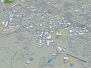 High Point city North Carolina USA 50km Modelo 3D