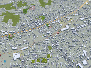 High Point city North Carolina USA 50km Modelo 3D