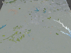High Point city North Carolina USA 50km Modelo 3D