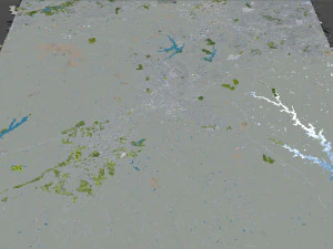 High Point city North Carolina USA 50km 3D Model