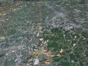 High Point city North Carolina USA 50km 3D Model