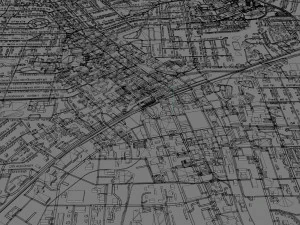 High Point city North Carolina USA 50km 3D Model