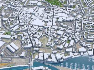 Cidade de Ipswich Reino Unido 30 km Modelo 3D