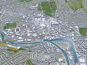 Ipswich city United Kingdom 30km 3Dモデル