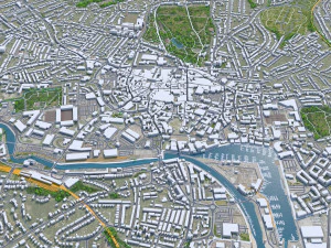 Cidade de Ipswich Reino Unido 30 km Modelo 3D