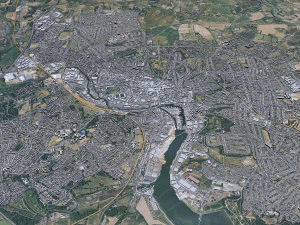 Cidade de Ipswich Reino Unido 30 km Modelo 3D
