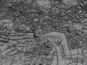 Cidade de Ipswich Reino Unido 30 km Modelo 3D