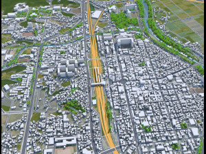 Jochiwon Yeongi city South Korea 20km 3D Model