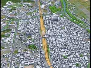 Kota Jochiwon Yeongi Korea Selatan 20km Model 3D