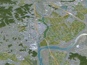 Kota Jochiwon Yeongi Korea Selatan 20km Model 3D