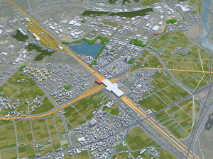 Jochiwon Yeongi city South Korea 20km 3D Model