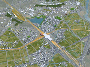 Kota Jochiwon Yeongi Korea Selatan 20km Model 3D