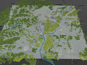 Kota Jochiwon Yeongi Korea Selatan 20km Model 3D