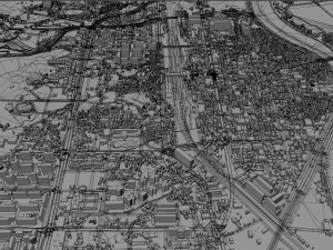 Jochiwon Yeongi city South Korea 20km 3D Model