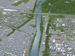 Kaunas city Lithuania 50km Modello 3D