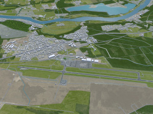 Kaunas city Lithuania 50km Modello 3D