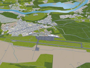 Kaunas city Lithuania 50km 3D Model