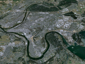 Kaunas city Lithuania 50km Modello 3D