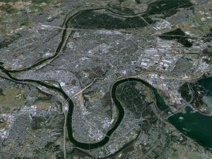 Kaunas city Lithuania 50km 3D Model