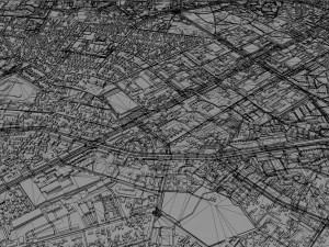 Kaunas city Lithuania 50km Modello 3D