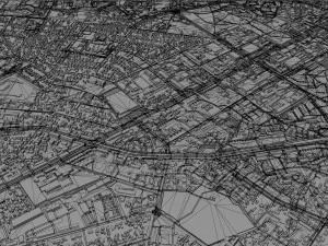 Kaunas city Lithuania 50km 3D Model