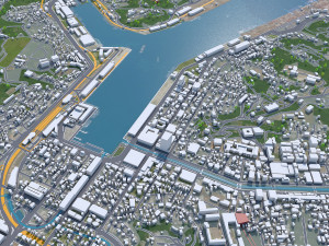 Keelung city Taiwan 20km 3D Model